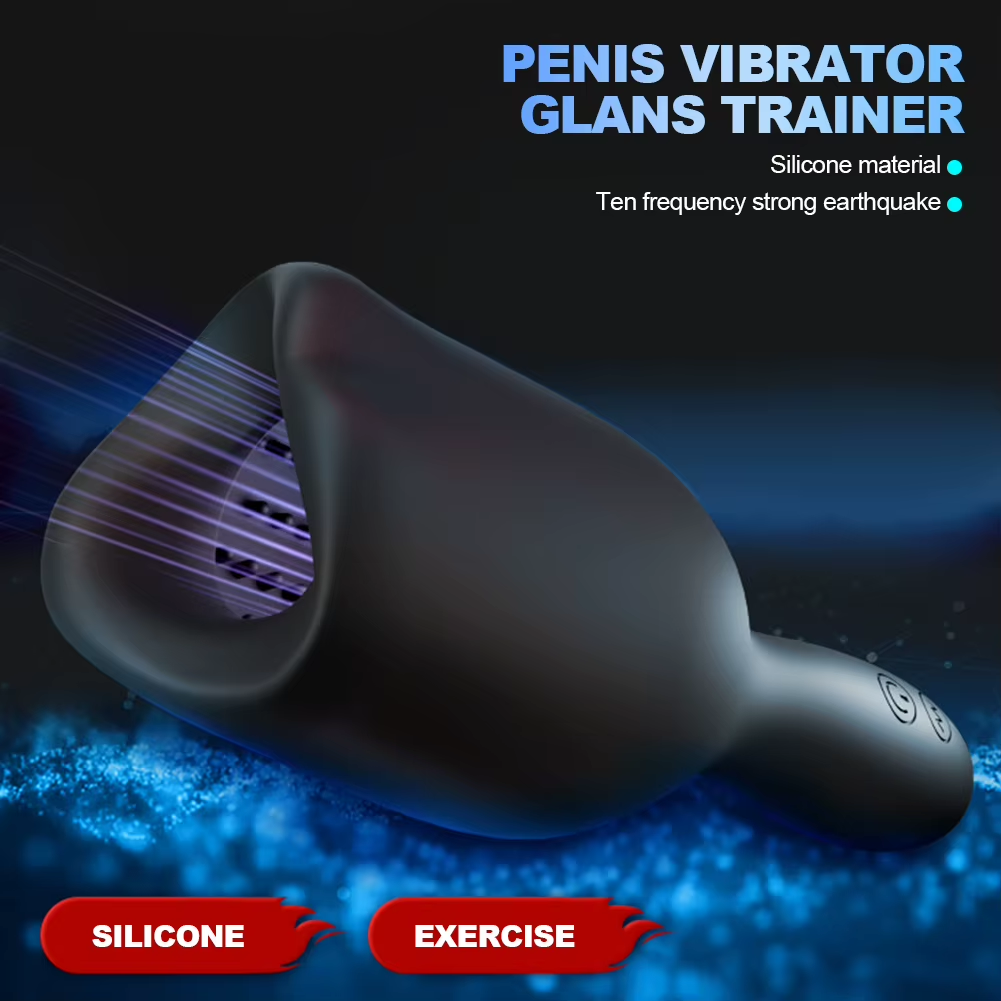 Electric Penis Trainer Massager Oral Masturbator with 10 Vibration Modes