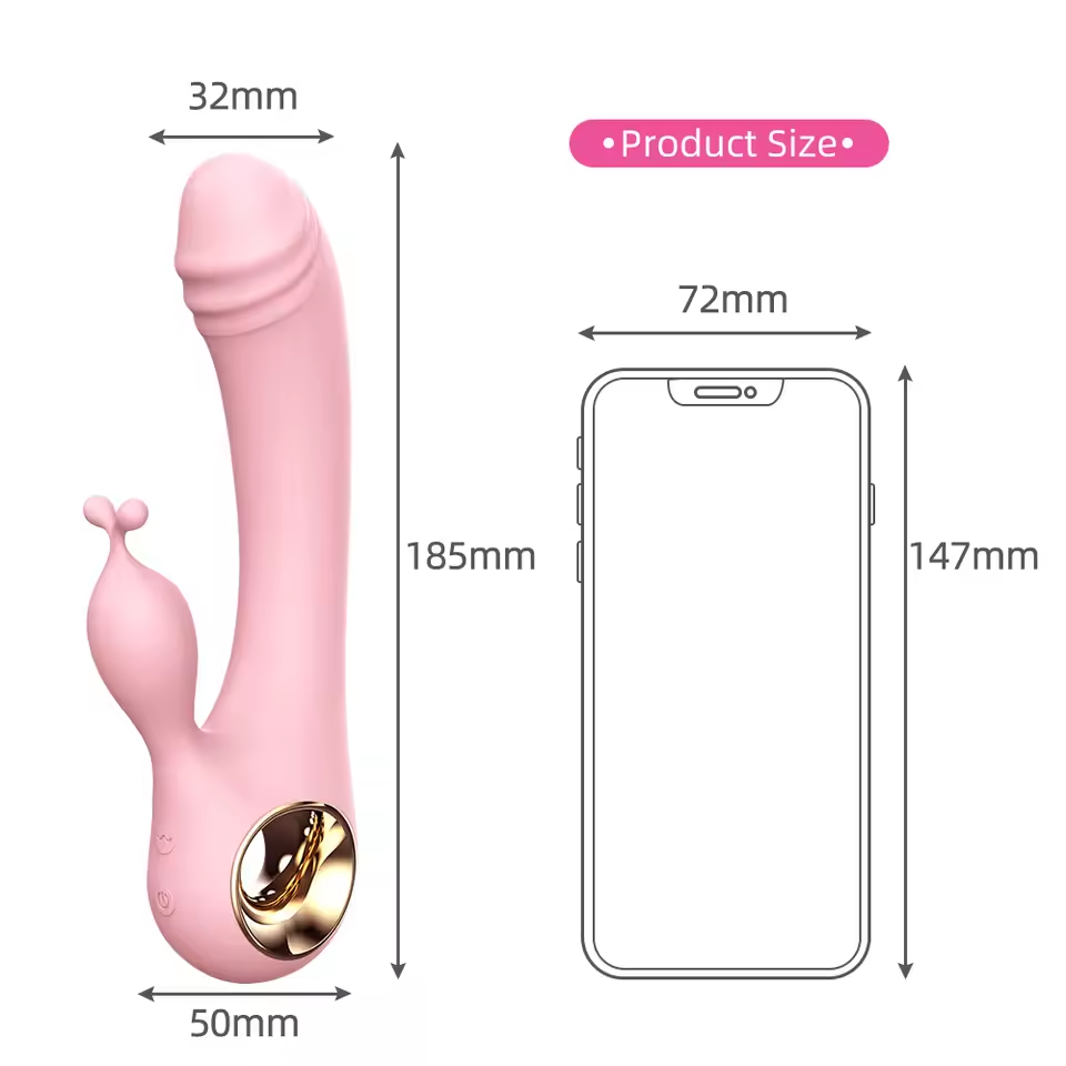 Rabbit Vibrator Vaginal Massager with 10 Vibration Modes