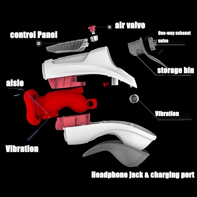 Air Blast Automatic Masturbator Penis Trainer Blowjob with 3 Suction & 7 Vibration Modes