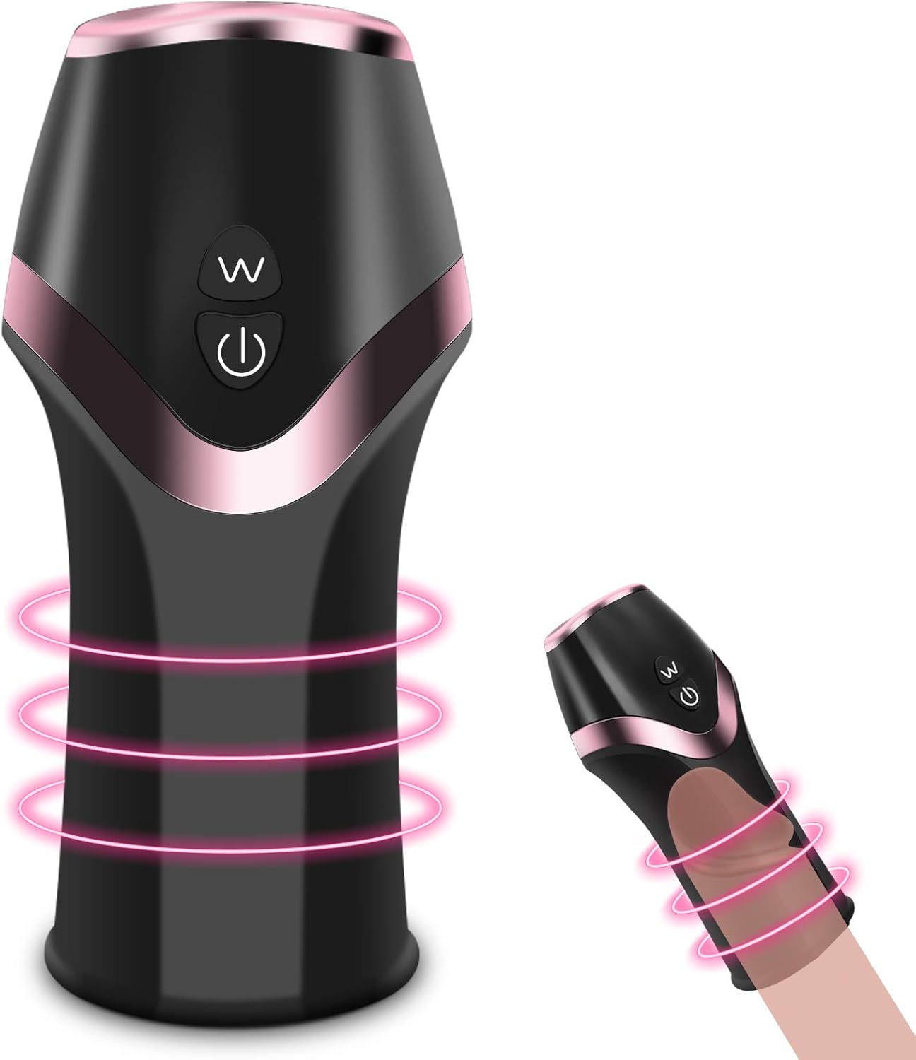 Glans Stimulator Penis Trainer Vibrator with 12 Vibration & 6 Suction & Rotation Modes