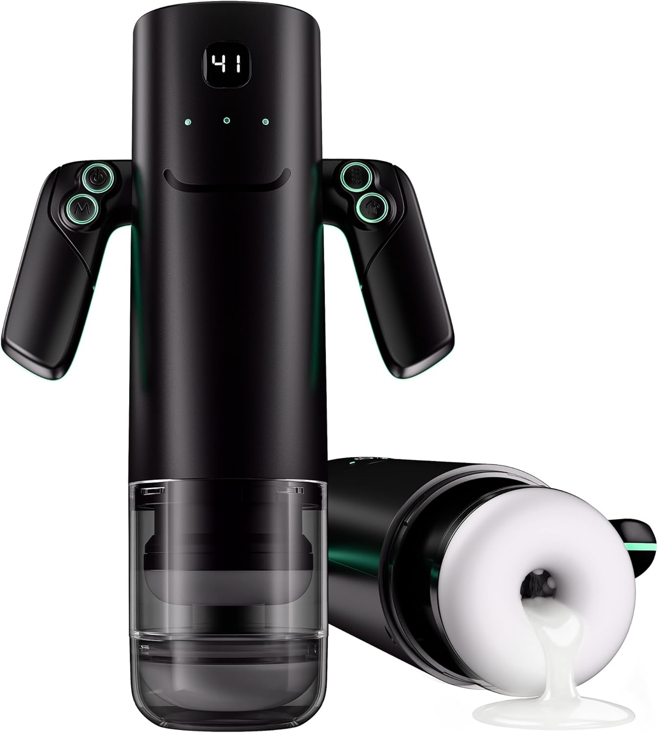 Handle Masturbator Blowjob Sex Machine with 5 Thruting & Sucking & 10 Vibrating Modes