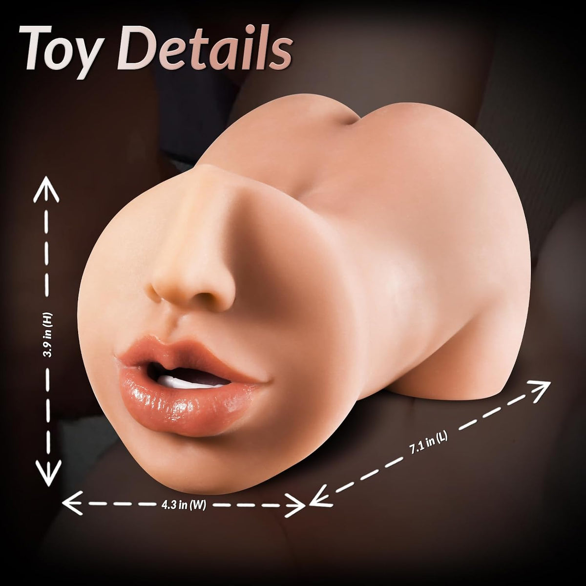 3 IN 1 Realistic Masturbator Mouth Penis Stroker Endurance Training