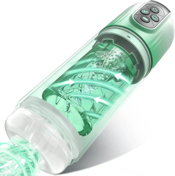 2 in 1 Automatic Male Masturbator Penis Pump with 7 Sucking & Rotating & Licking