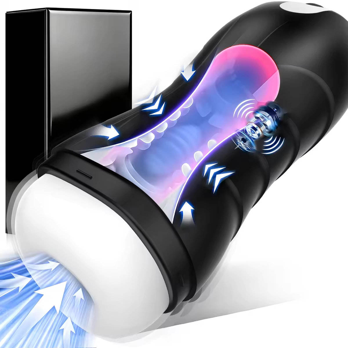 Electric Masturbator & Penis Trainer Vibrator Stroker Blowjob with 10 Vibration Modes