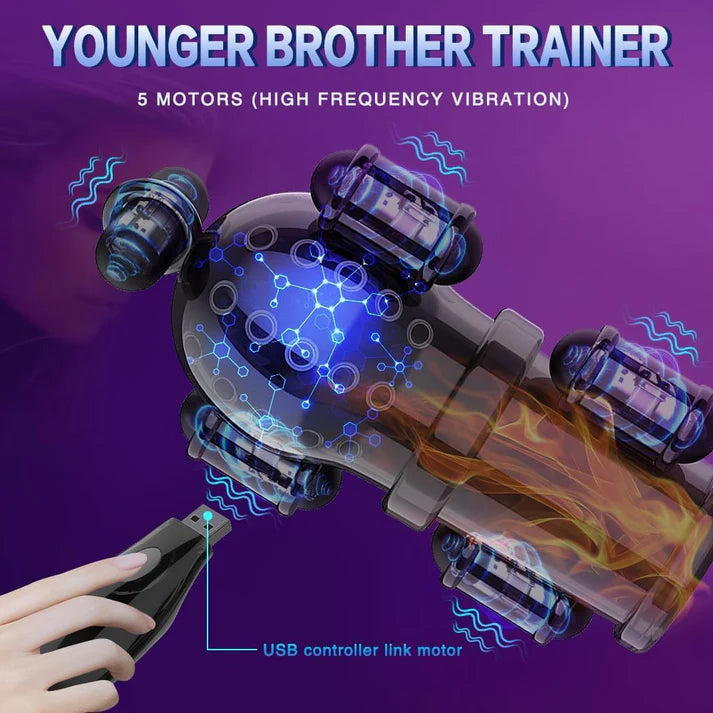 360° Wrapping Stimulator Glans Vibrator Penis trainer Masturbator with 10 Vibration Modes