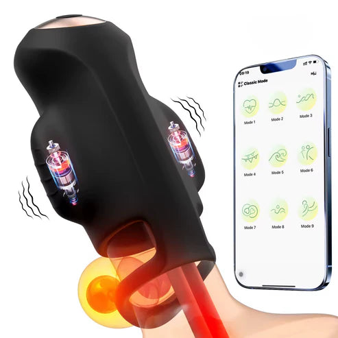 4 IN 1 Electric Penis Trainer Vibrator Glans Stimulator Masturbator with 9 Vibration Modes