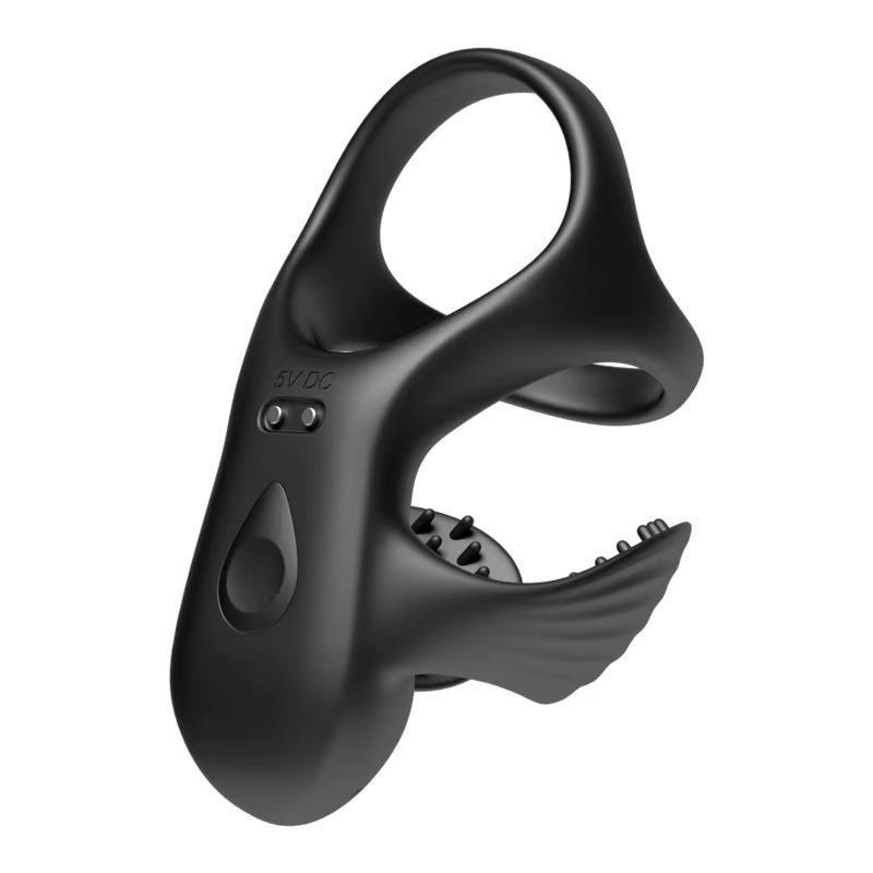 Electric Testicle Penis Trainer Vibrator Massager Cock Ring with 9 Vibration Modes
