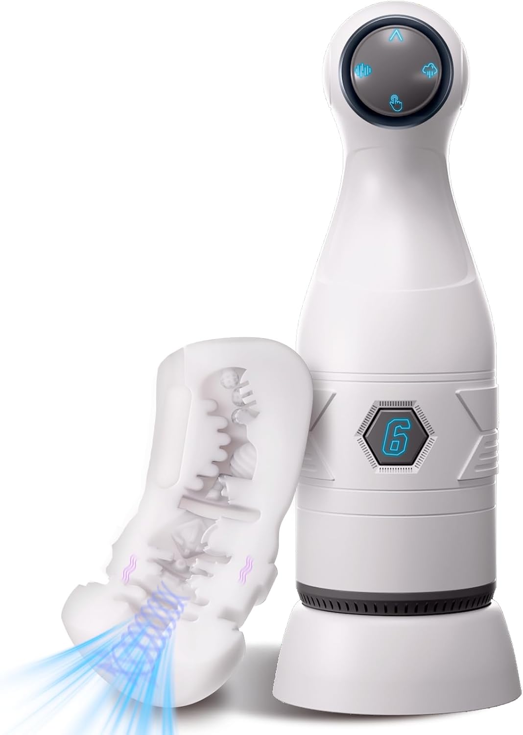6 IN 1 Upgraded Automatic Masturbator Sex Machine with 6 Vibration & 4 Sucking Modes