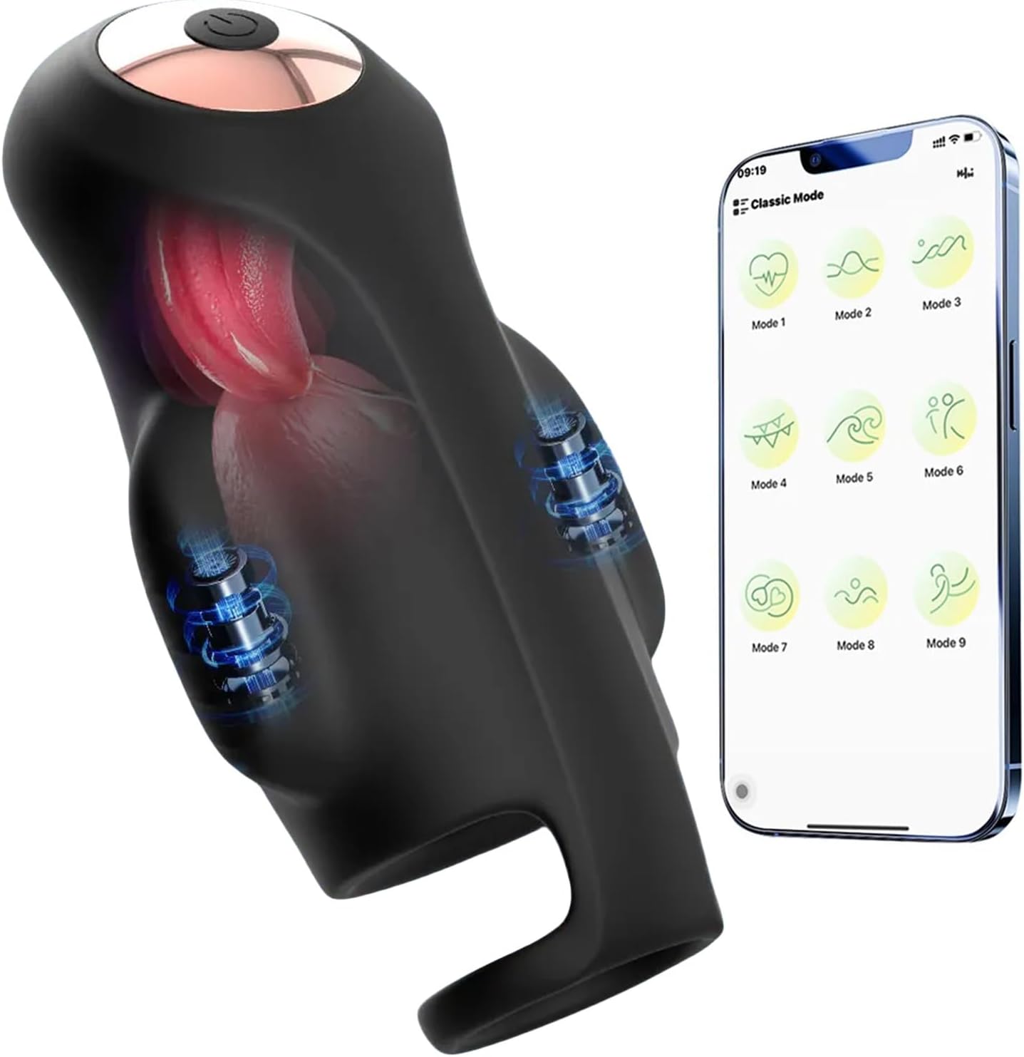 4 IN 1 Electric Penis Trainer Vibrator Glans Stimulator Masturbator with 9 Vibration Modes