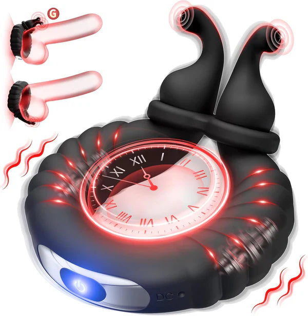 Dual Motors Penis Ring Vibrator with 10 Powerful Vibration Modes