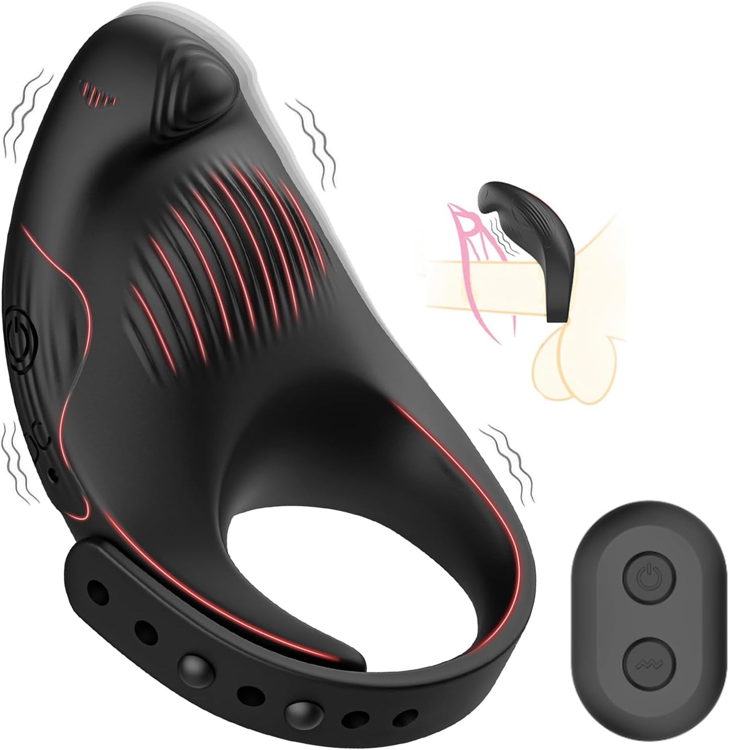 Eagle Shape Cock Ring Penis Stimulator with 7 Vibrations