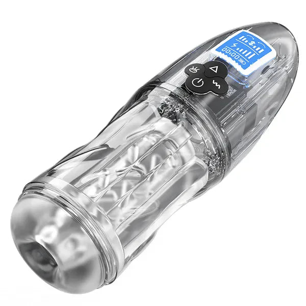 Automatic Masturbator Pocket Pussy Stroker with 10 Vibrating & 7 Sucking & Sexy Moaning