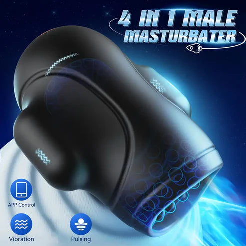 4 IN 1 Electric Masturbator Penis Trainer Vibrator with 10 Vibrating & 3 Motors