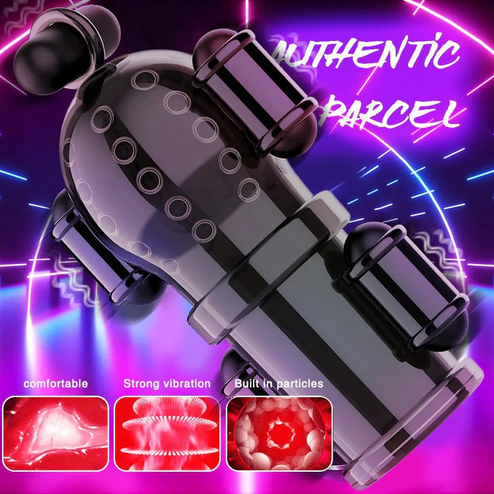 360° Wrapping Stimulator Glans Vibrator Penis trainer Masturbator with 10 Vibration Modes