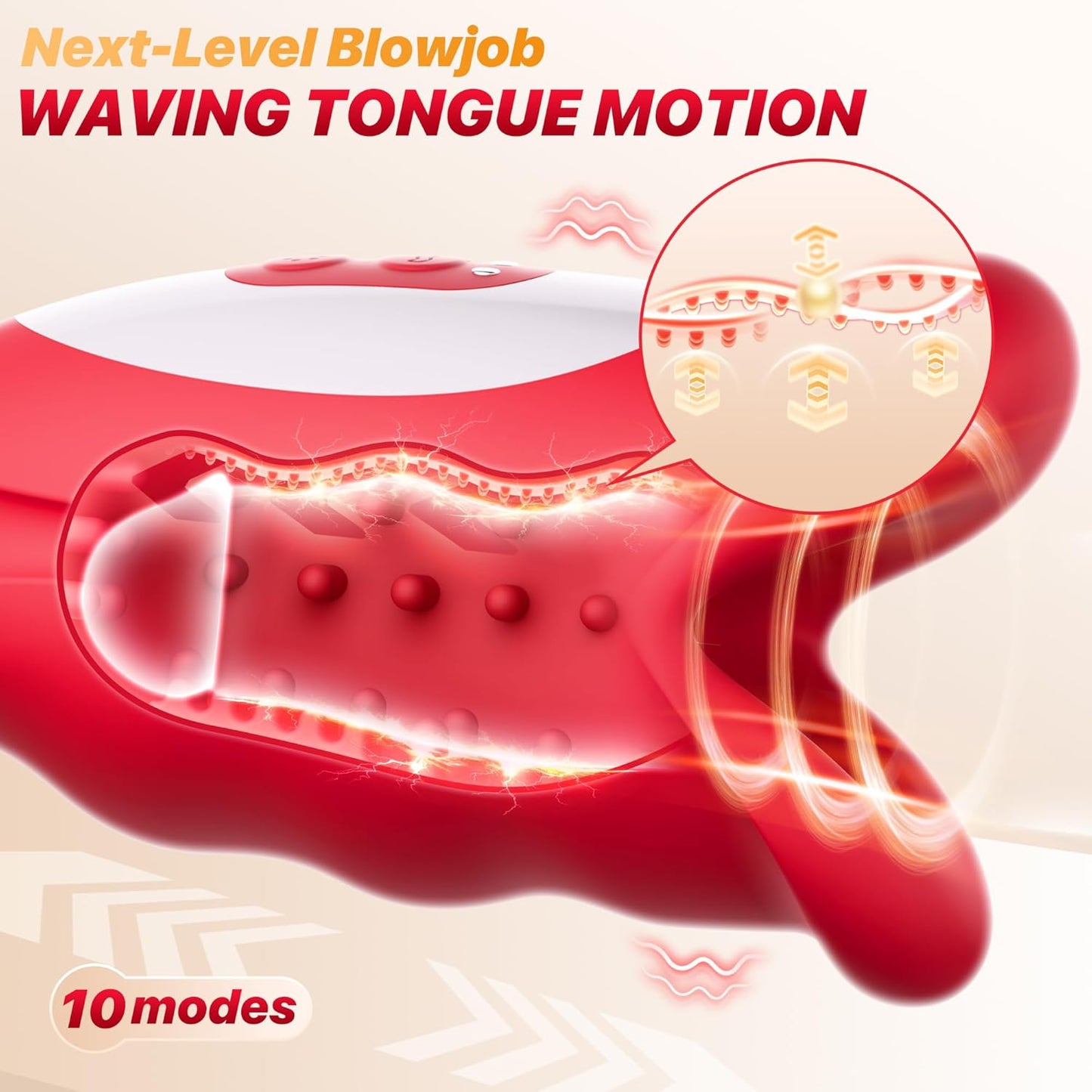 360° Blowjob Stroker Vibrator automatic masturbator with 10 Waving & Vibrating Modes