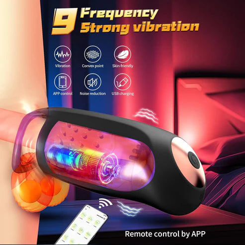 4 IN 1 Electric Penis Trainer Vibrator Glans Stimulator Masturbator with 9 Vibration Modes