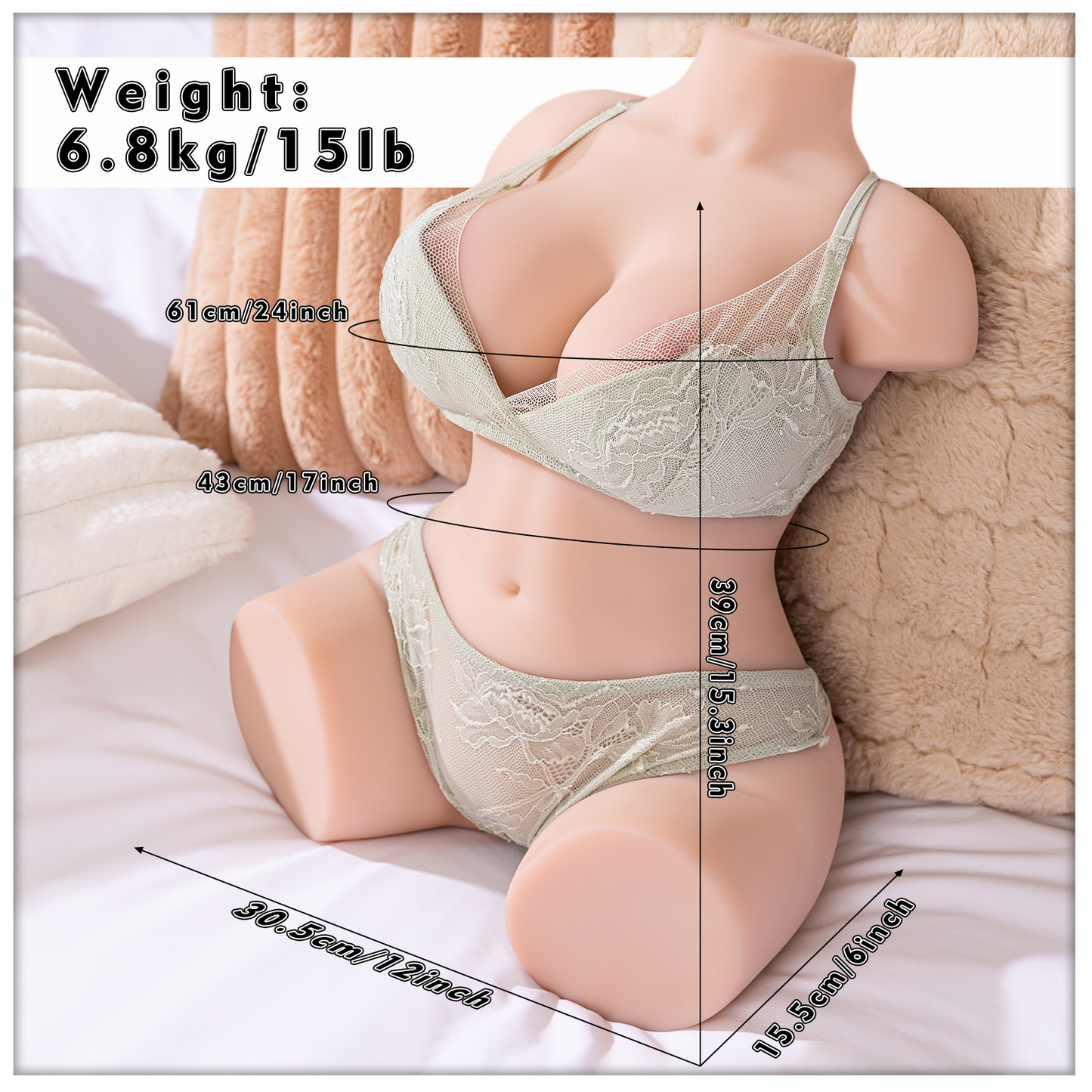 Debby Auto - 16.53LB Automatic Sucking Torso Sex Doll Male Masturbator