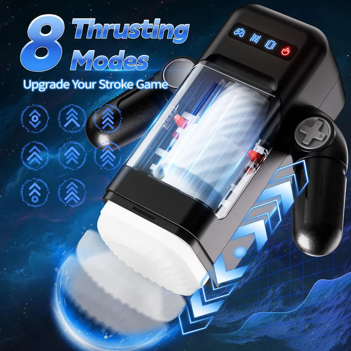 6 IN 1 Automatic Masturbation Stroker with 10 Vibration Modes & 2 Heating Levels