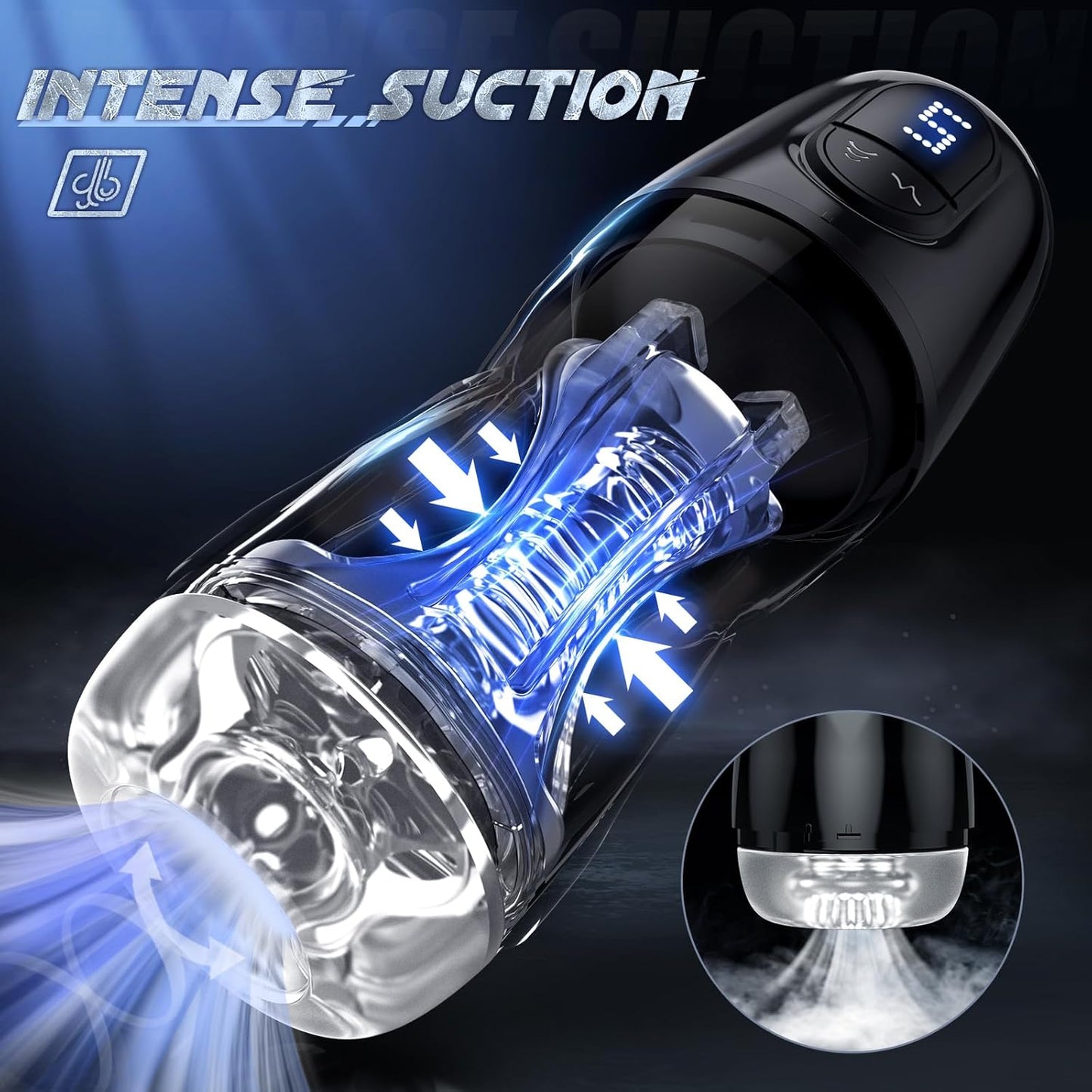 Automatic Masturbator Penis Pump Enlargers with 5 Sucking & 9 Vibrating Modes