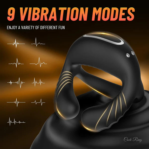 Stretchable Cock Ring Penis Trainer Vibrator with 10 Vibration Modes