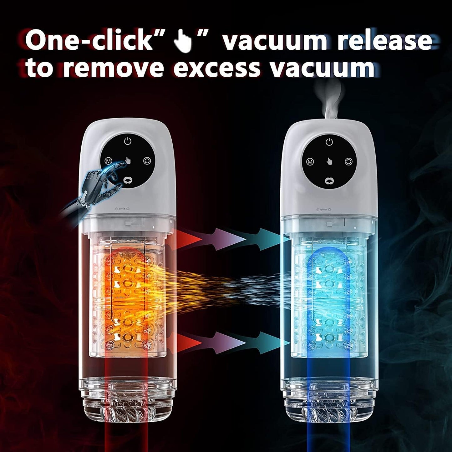 4 IN 1 Automatic Masturbator Penis Pump with 7 Rhythmic Suction & 7 Rotation Modes