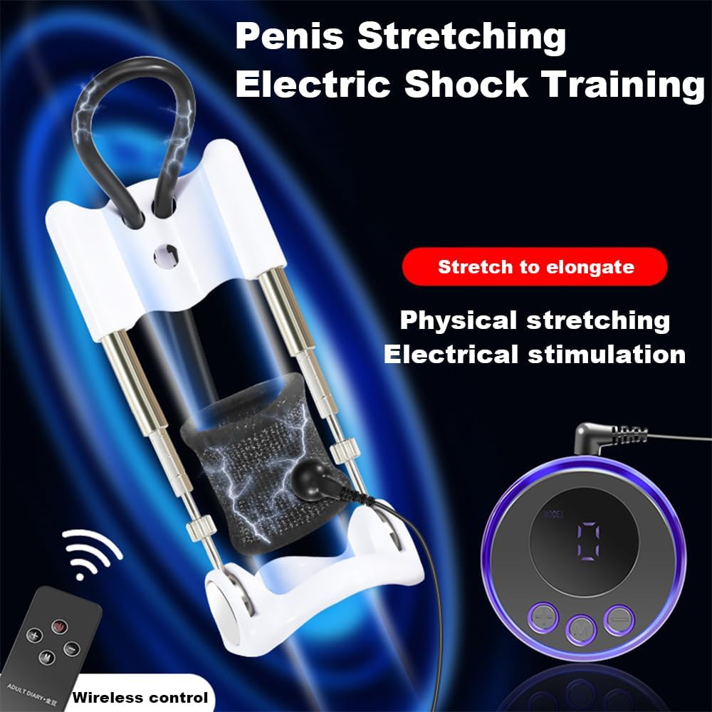 E-stim Penis Glans Extender Enlargement Stimulator System Set
