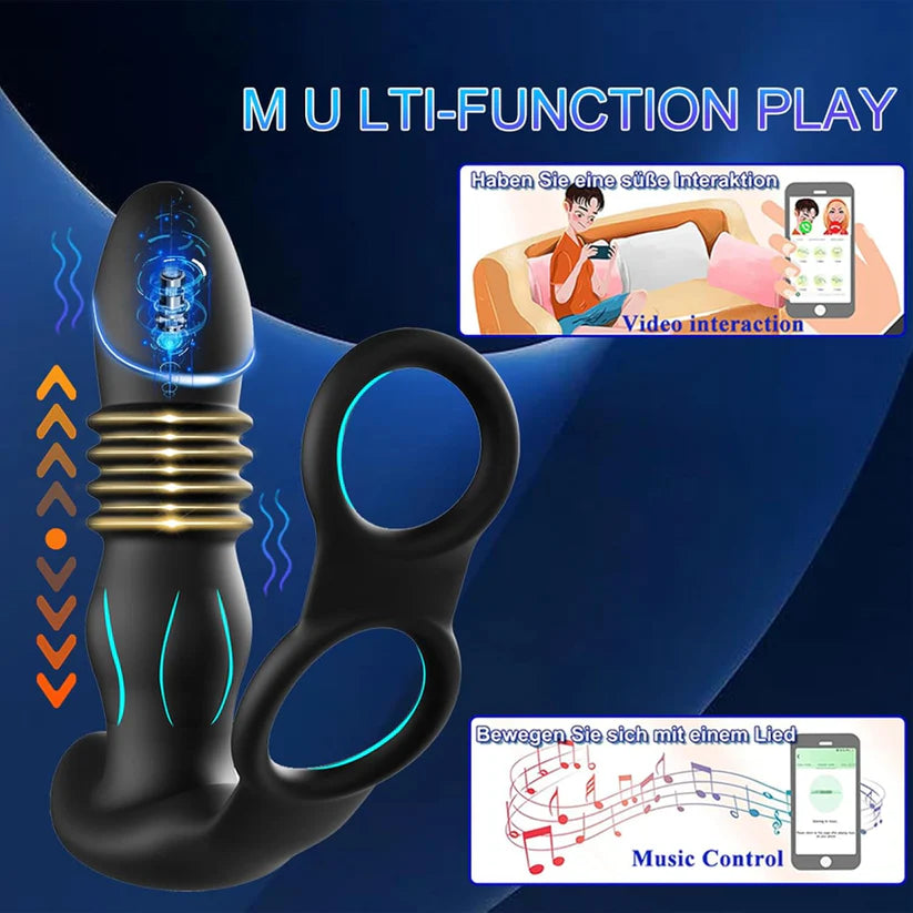 Anal Vibrator Prostate Massager Butt Plug with 10 Vibration Modes