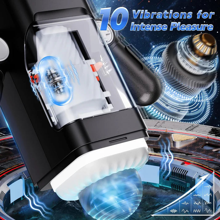 6 IN 1 Automatic Masturbation Stroker with 10 Vibration Modes & 2 Heating Levels