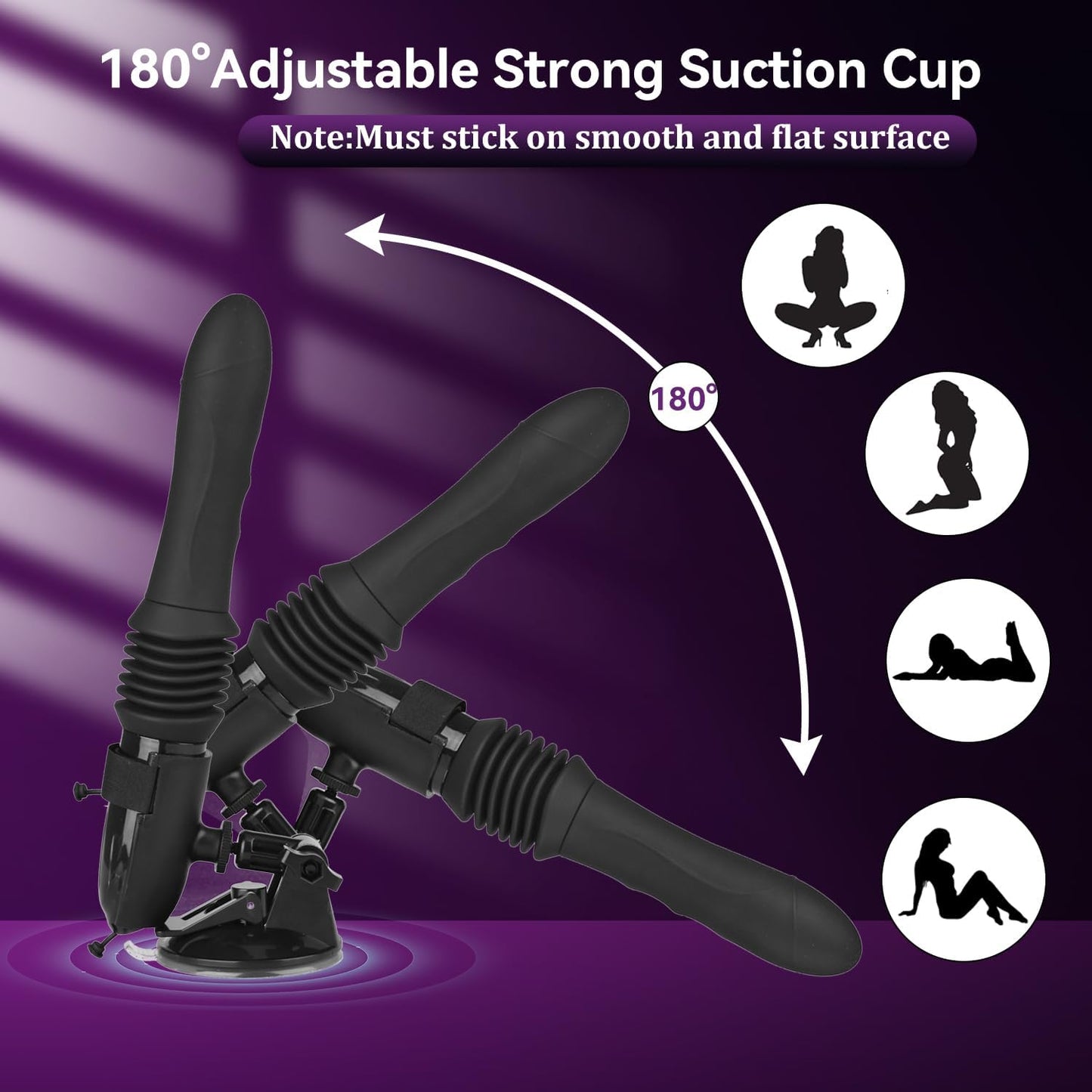 Automatic Thrusting Sex Machine Dildo with 10 Vibrations & Thrusting Modes