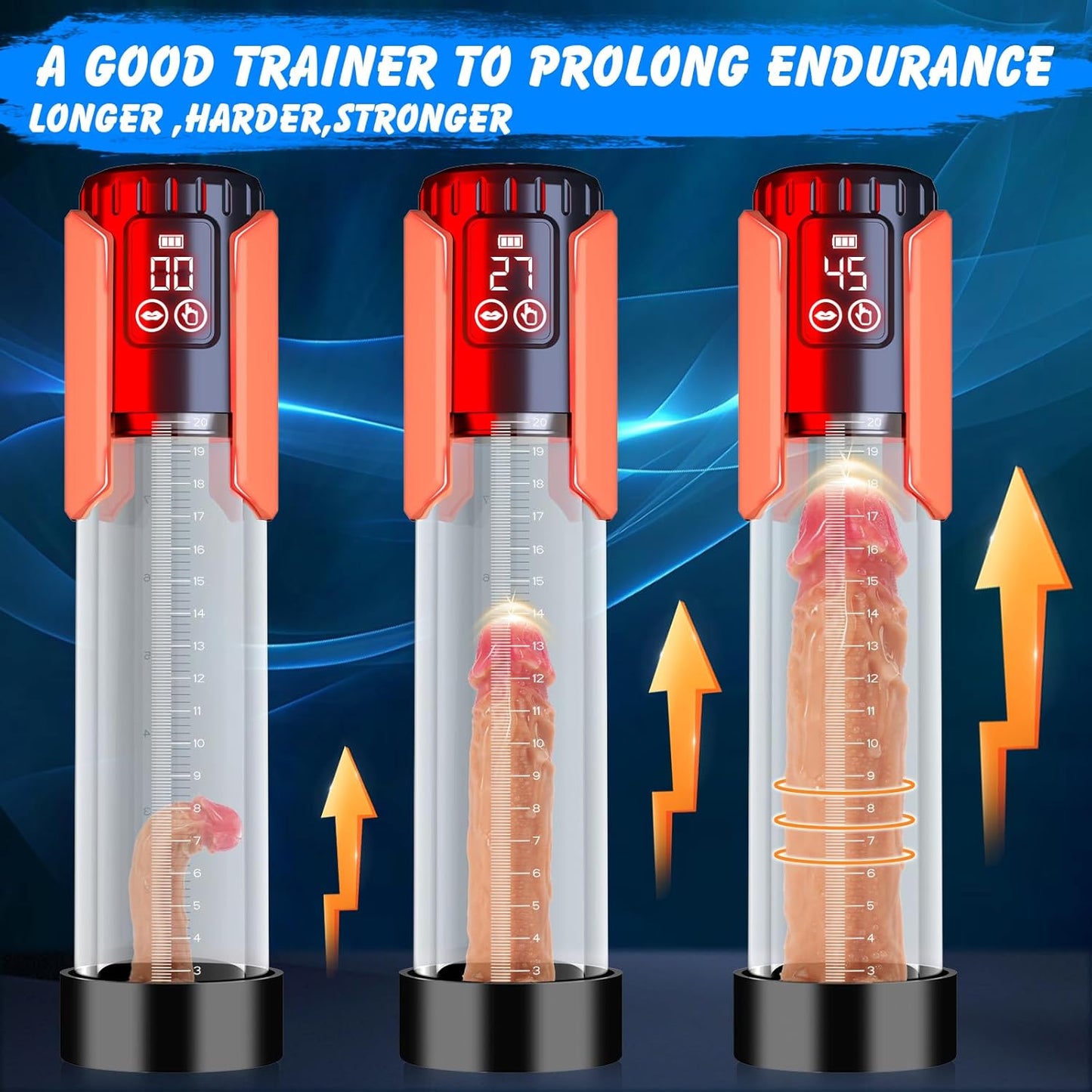 Automatic High-Vacuum Penis Pump Enlargement Mchine with 5 Suction Intensities