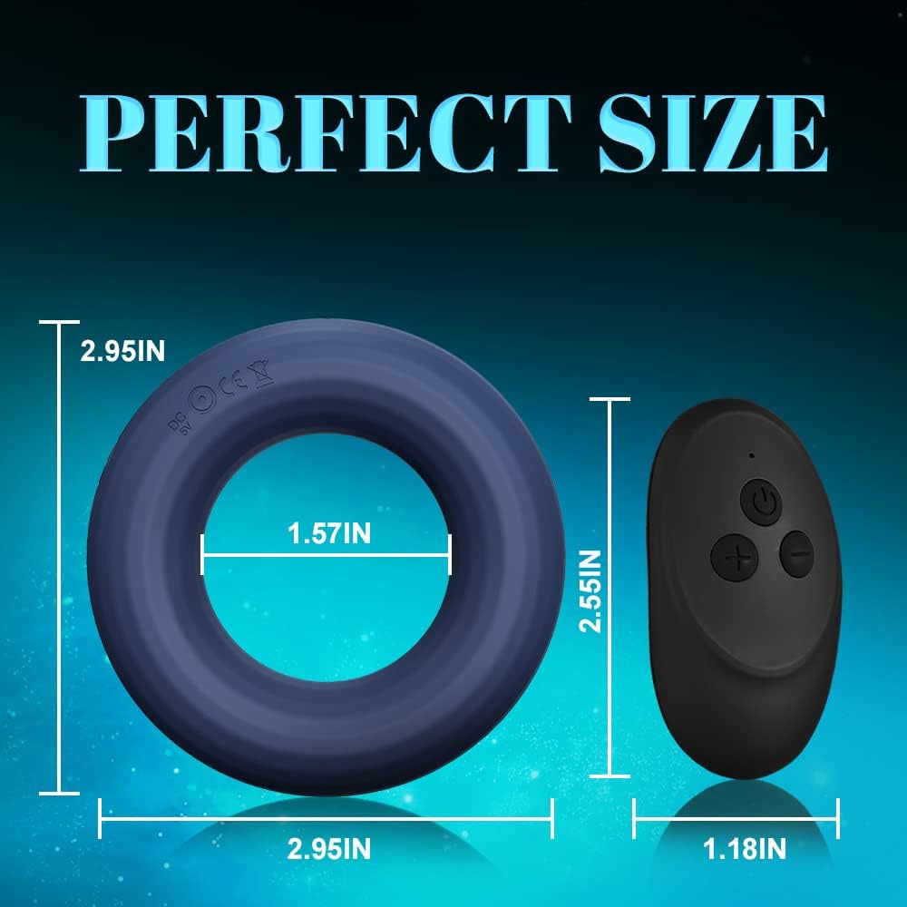 O-Shape Cock Penis Ring Vibrator with 10 Vibration Modes
