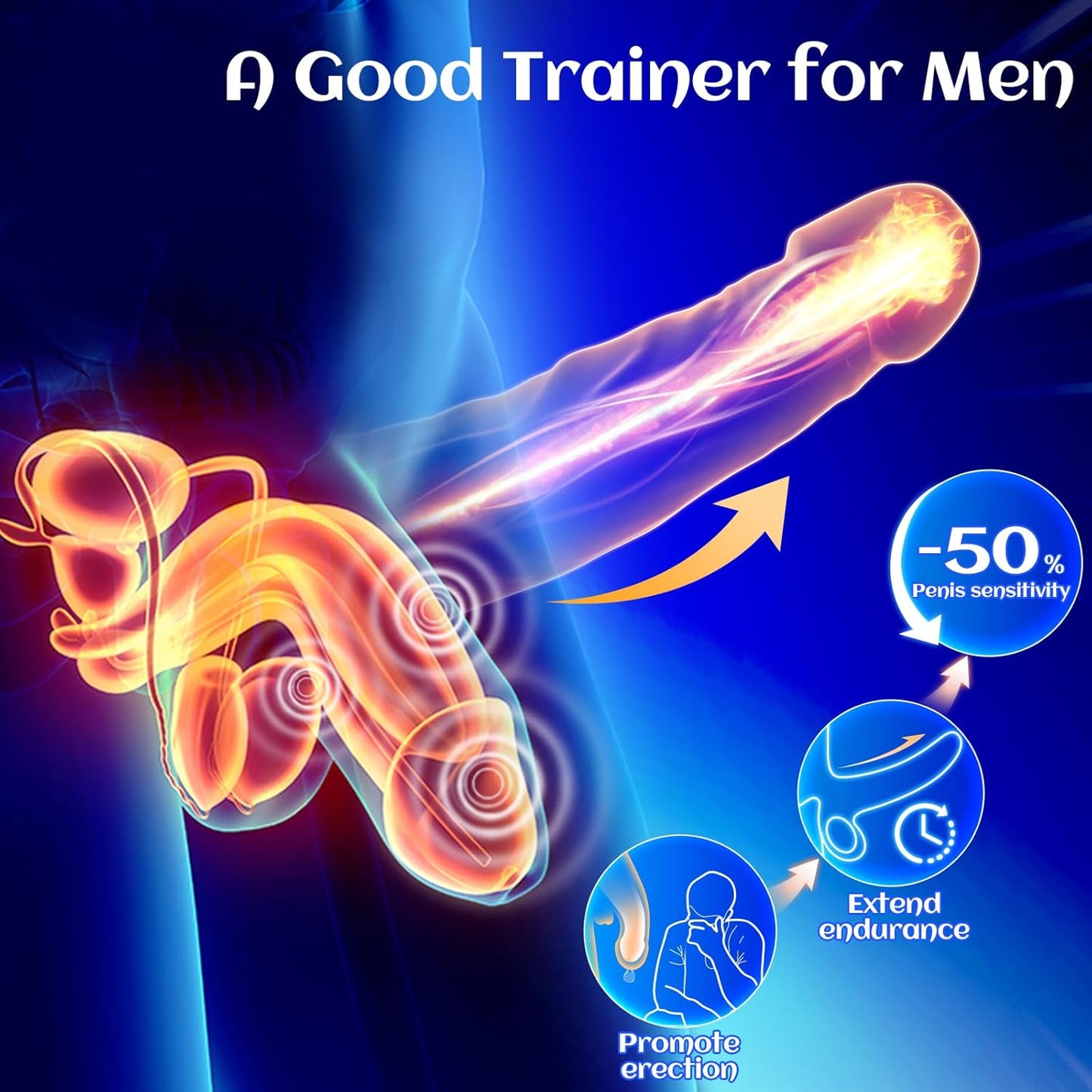 Jellyfish-Shaped Penis Vibrator Masturbator with 10 Vibrating Modes