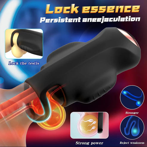 4 IN 1 Electric Penis Trainer Vibrator Glans Stimulator Masturbator with 9 Vibration Modes