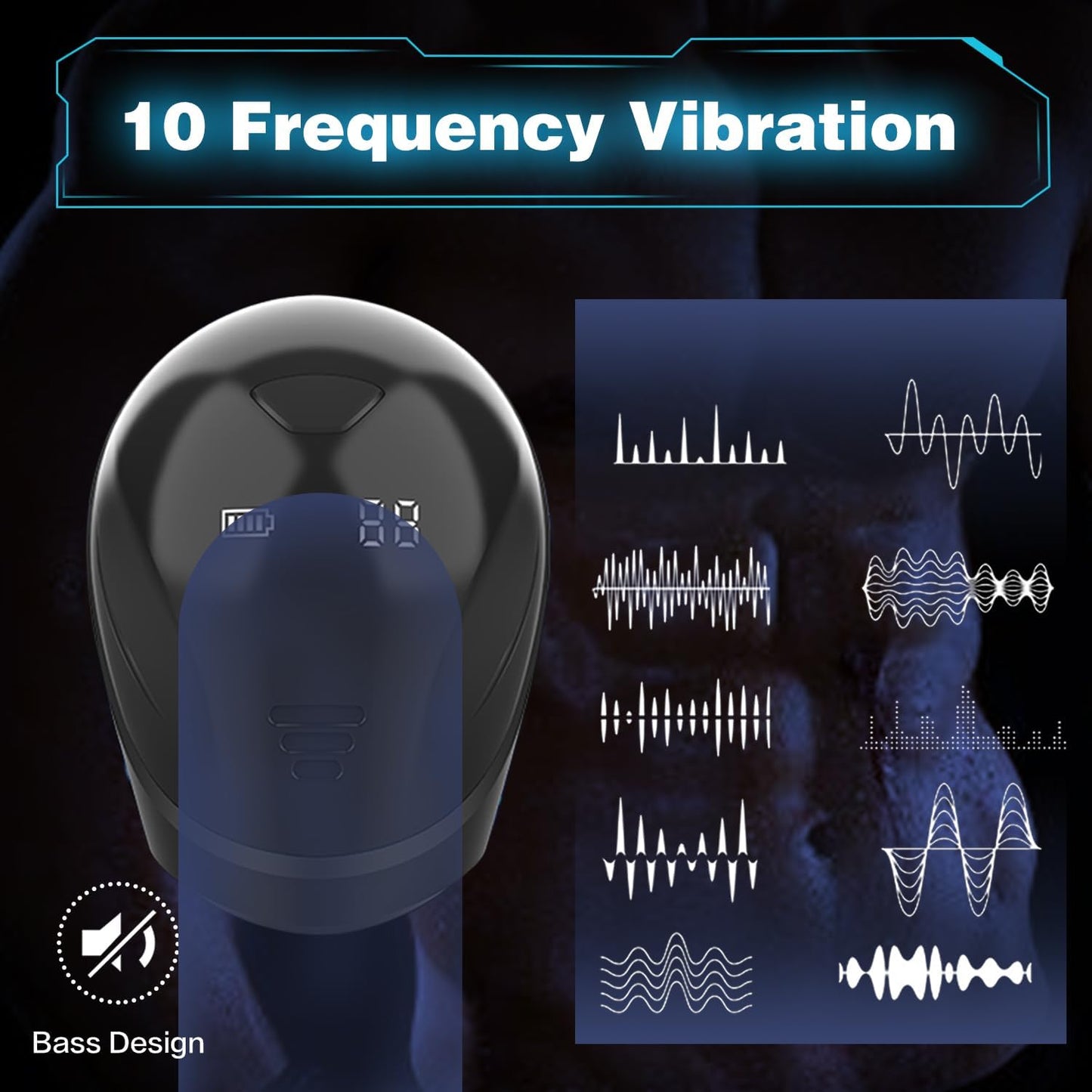 360° Wrapping Glans Blowjob Trainer Penis Vibrator Masturbator with 10 Vibrating Modes