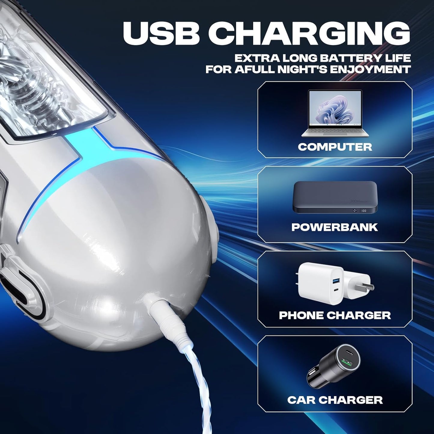 Automatic Masturbator Penis Stroker Blowjob with 10 Vibrating& Sucting & Heating Modes