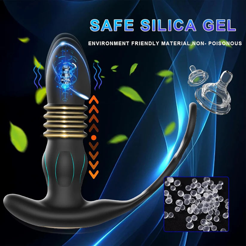 Anal Vibrator Prostate Massager Butt Plug with 10 Vibration Modes