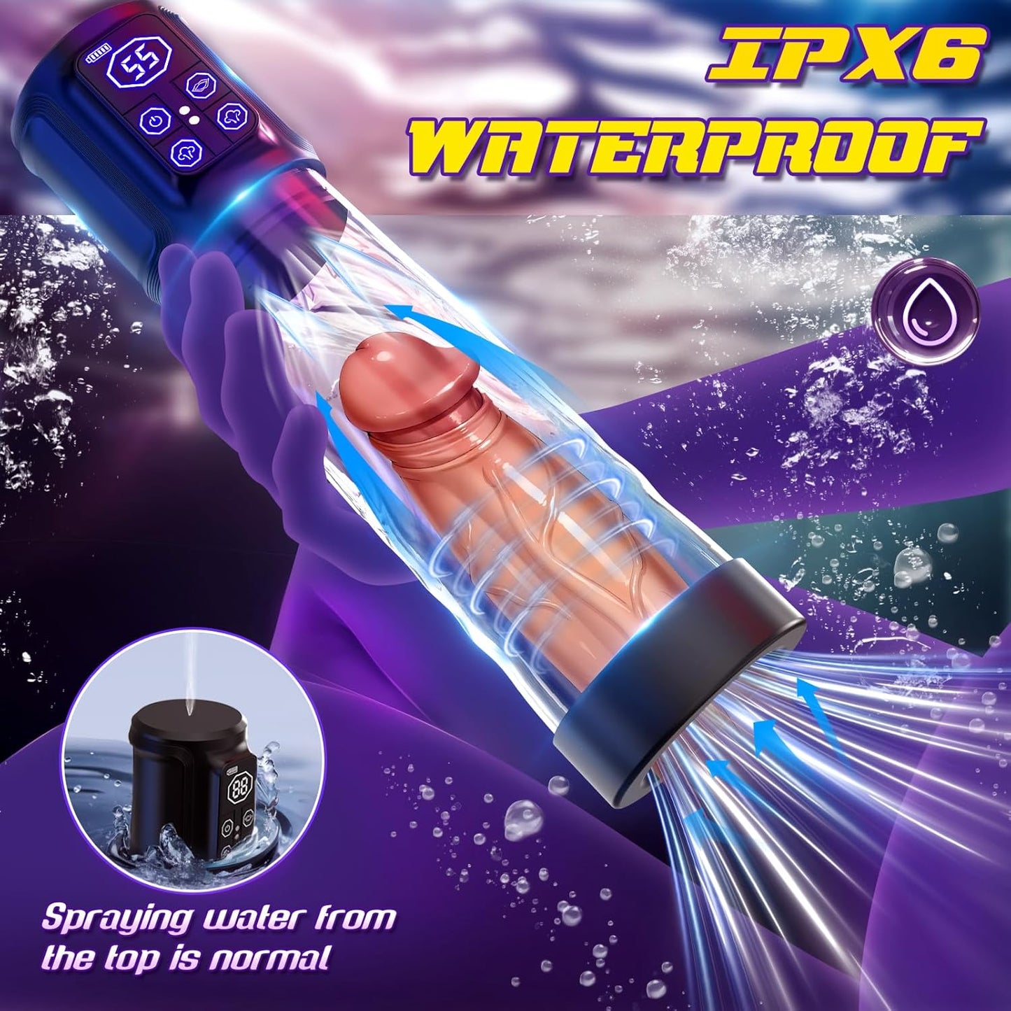 4*3 Suction Pressure Modes Electric Vacuum Pump Penis Pump Masturbator