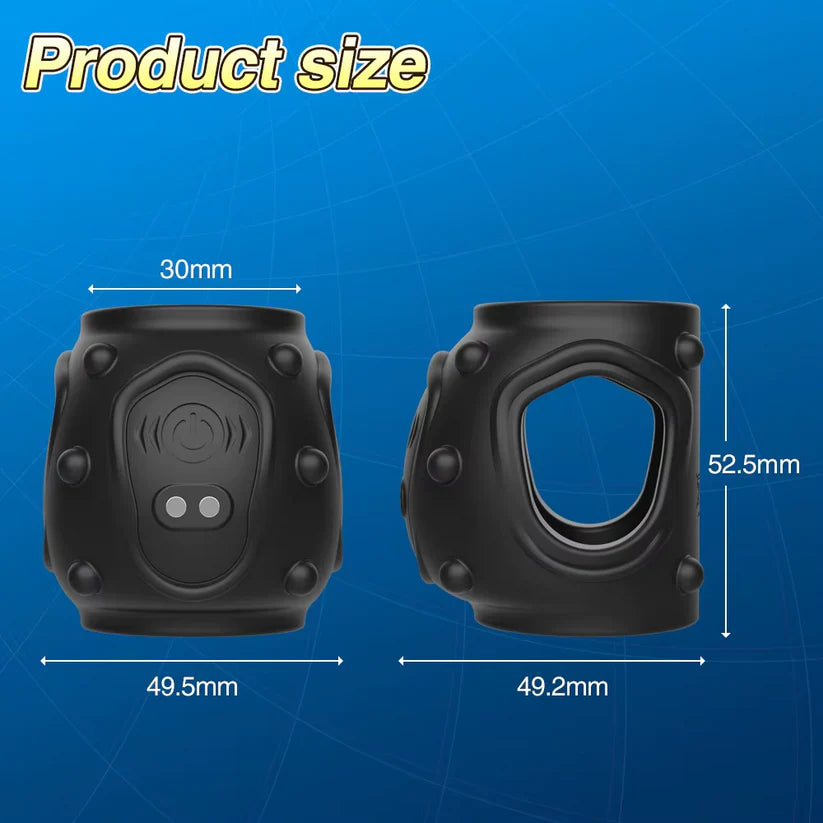 360° All-round Penis Trainer Cock Ring Glans Massage with 10 Vibration Modes