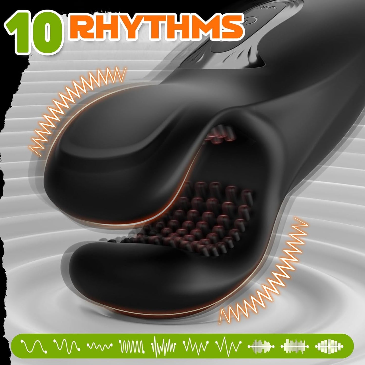 Electric Masturbator Penis Trainer Glans Stimulator with 10 Bite Modes
