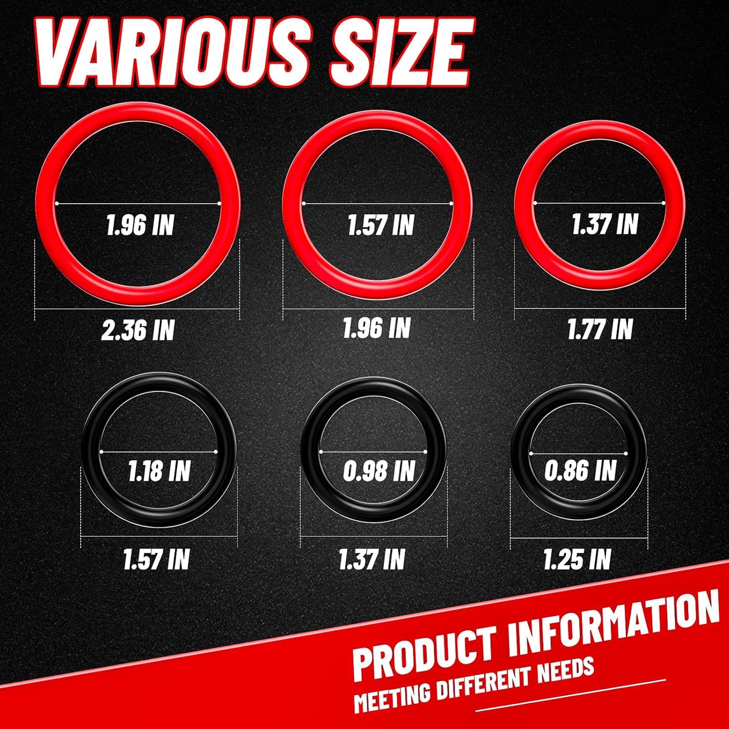 6 Pcs Silicone Cook Ring Penis Trainer Adult Toys