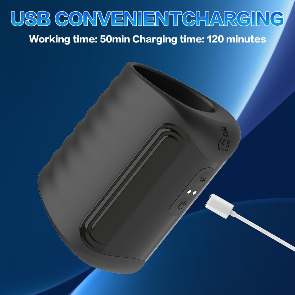 2 IN 1 Pulsating & Vibrating Male Cock Stroker Penis Trainer with 9*9 Modes