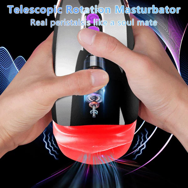 Automatic Masturbator Penis Trainer Stroker with 10 Vibration & Heating Modes