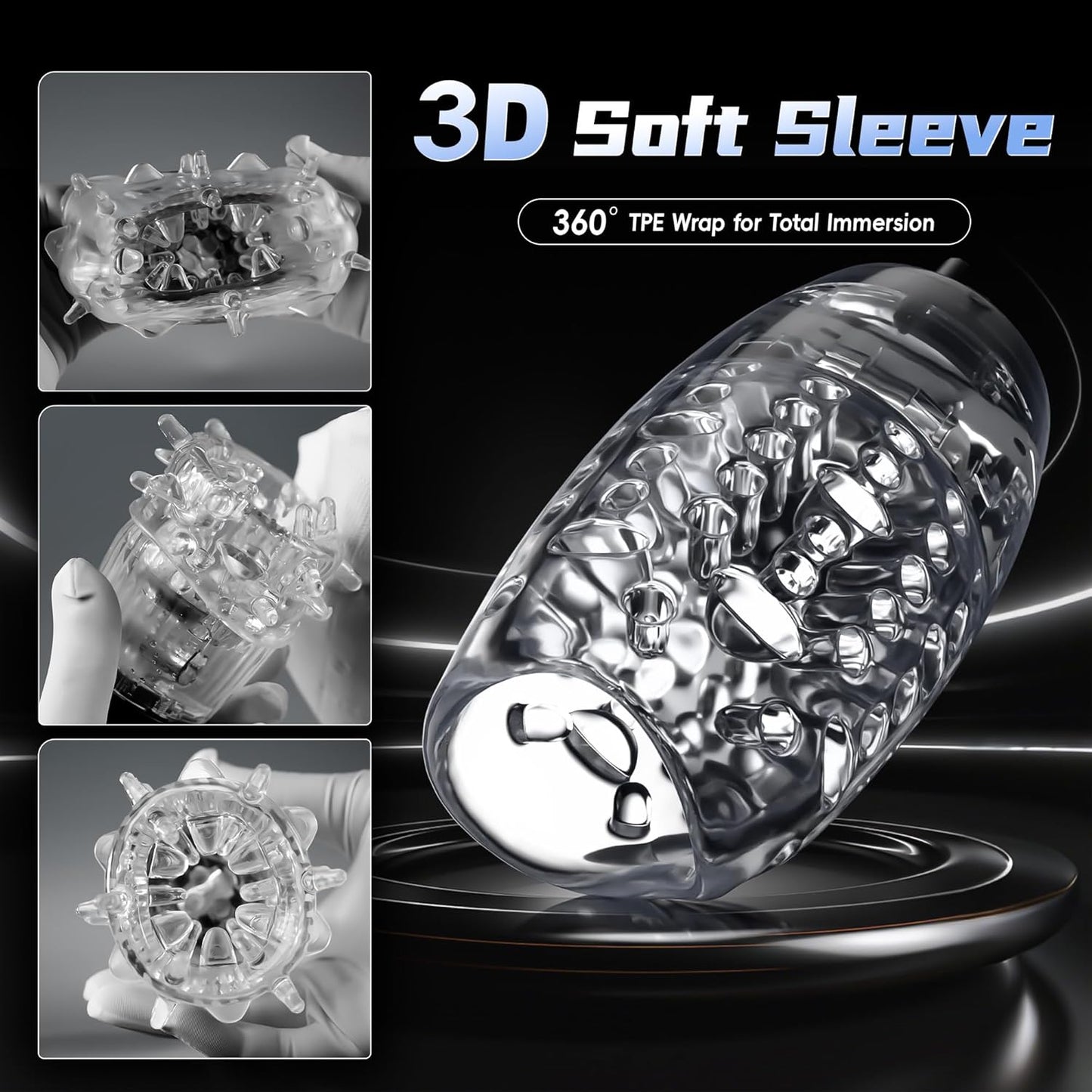 Automatic Masturbator Stroker Blowjob with 9 Thrusting Rotating & 9 Vibrating Patterns