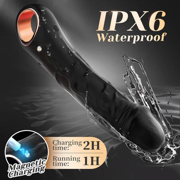 2 IN 1 Anal Vibrator Dildo Prostate Massager Butt Plug with 10 Vibration Modes