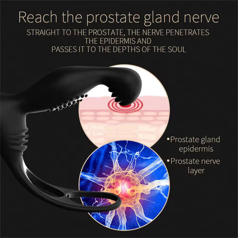 Anal Butt Plug Prostate Massage Vibrator Stimulator with 10 Vibration Modes