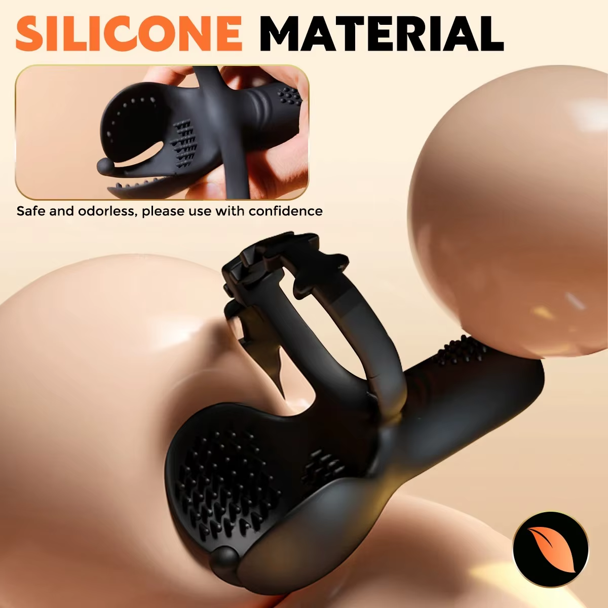 Adjustable Penetration Penis Trainer Glans Massager with 9 Vibration Modes