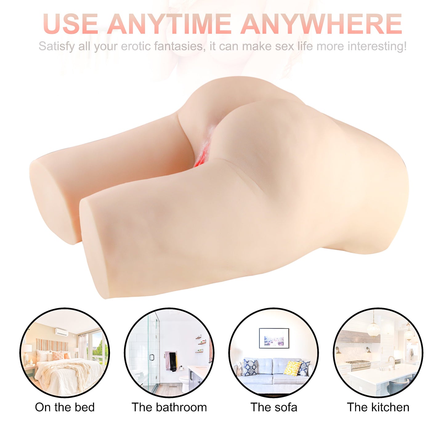 Yummy - 24.25LB Realistic TPE Big Ass Sex Doll Torso