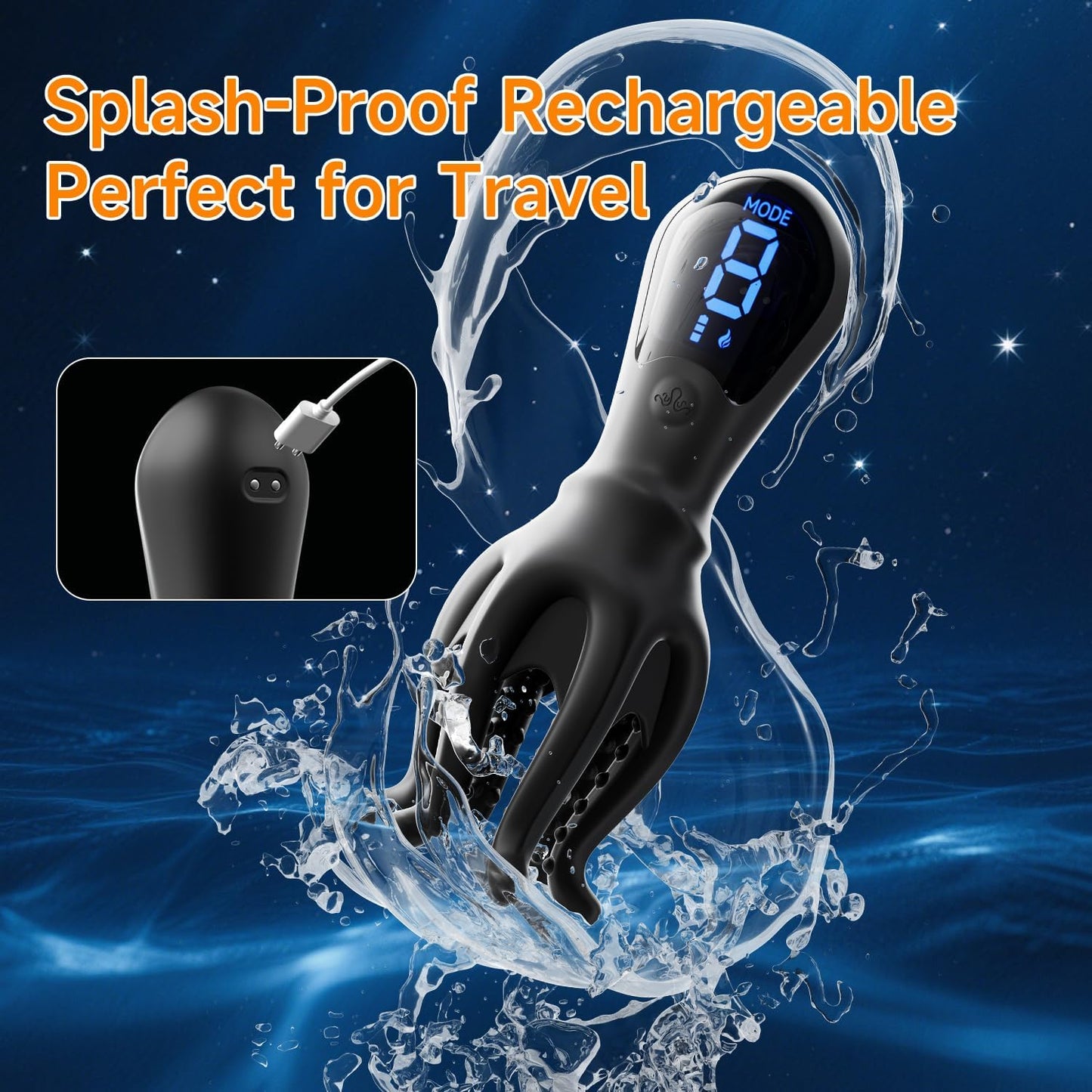 360° Wrapped Penis Vibrator Glans Trainer Masturbator with 9 Vibration Modes