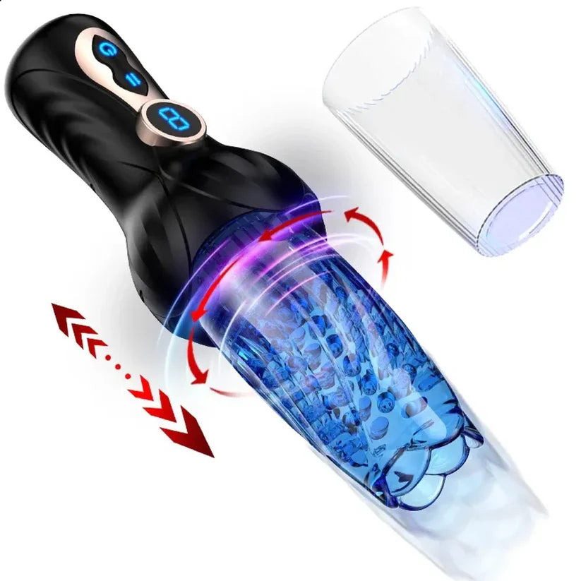 Automatic Masturbator Penis Vibrator Stroker with 9 Thrusting & 9 Rotating Modes