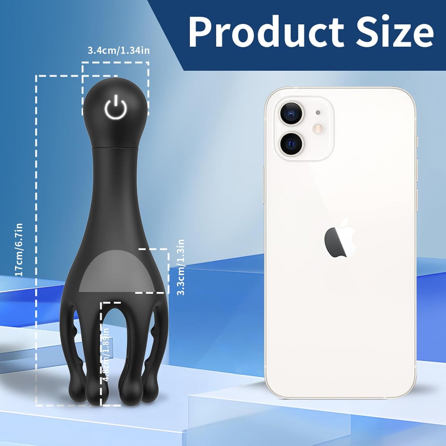 360° Wrapping Penis Vibrator Massager Glans Trainer Stimulator with 10 Vibration Modes